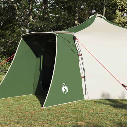vidaXL Tipi Zelt mit Dach Grün und Beige 492 x 492 x 275 cm Stoff