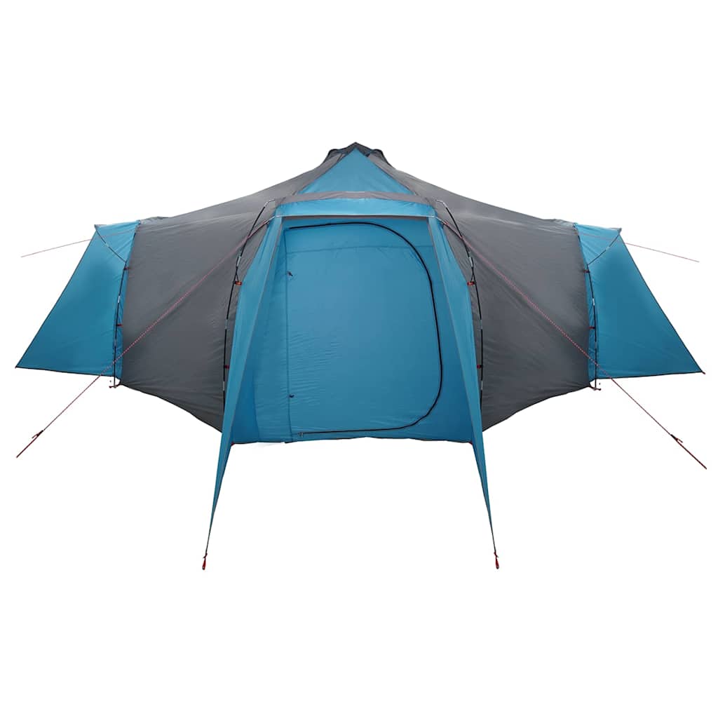 vidaXL Tipi Zelt mit Dach Blau und Grau 492 x 492 x 275 cm Stoff