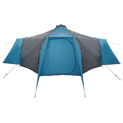 vidaXL Tipi Zelt mit Dach Blau und Grau 492 x 492 x 275 cm Stoff