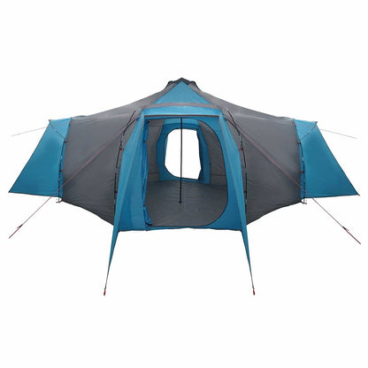vidaXL Tipi Zelt mit Dach Blau und Grau 492 x 492 x 275 cm Stoff