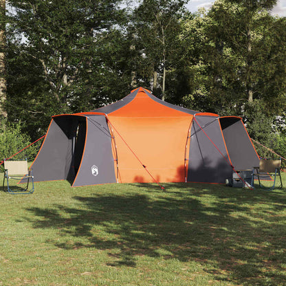 Tipi Zelt mit Dach Grau und Orange 492 x 492 x 275 cm Taft