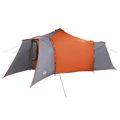 Tipi Zelt mit Dach Grau und Orange 492 x 492 x 275 cm Taft
