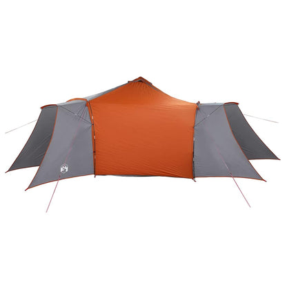 Tipi Zelt mit Dach Grau und Orange 492 x 492 x 275 cm Taft