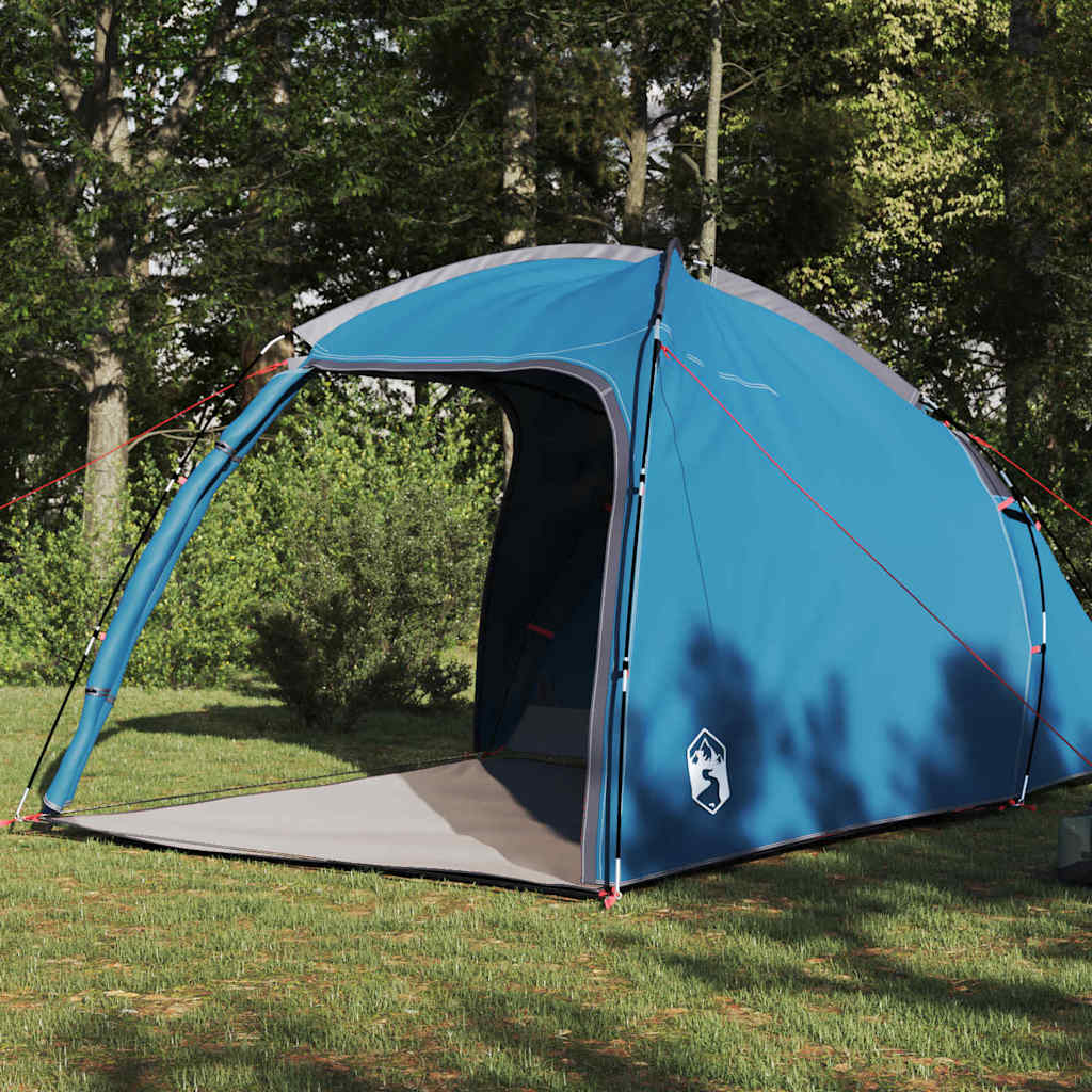 vidaXL Zelt Hütte Blau 370 x 230 x 185 cm Polyester und Fiberglas