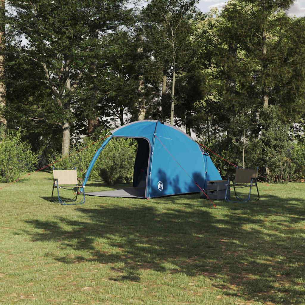 vidaXL Zelt Hütte Blau 370 x 230 x 185 cm Polyester und Fiberglas