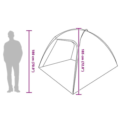 vidaXL Zelt Hütte Blau 370 x 230 x 185 cm Polyester und Fiberglas