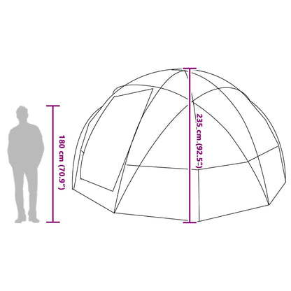 Kuppelzelt mit Dach Grau und Orange 475 x 475 x 235 cm Taft