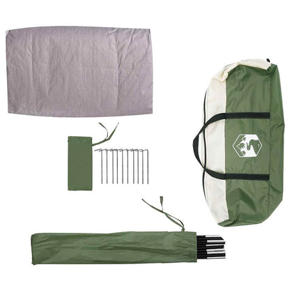 vidaXL Abri de vélo avec toit et espace de rangement Vert 256 x 222 x 182 cm