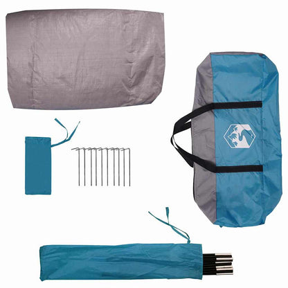 vidaXL Fahrradgarage mit Dach mit Speicher Blau 256 x 222 x 182 cm