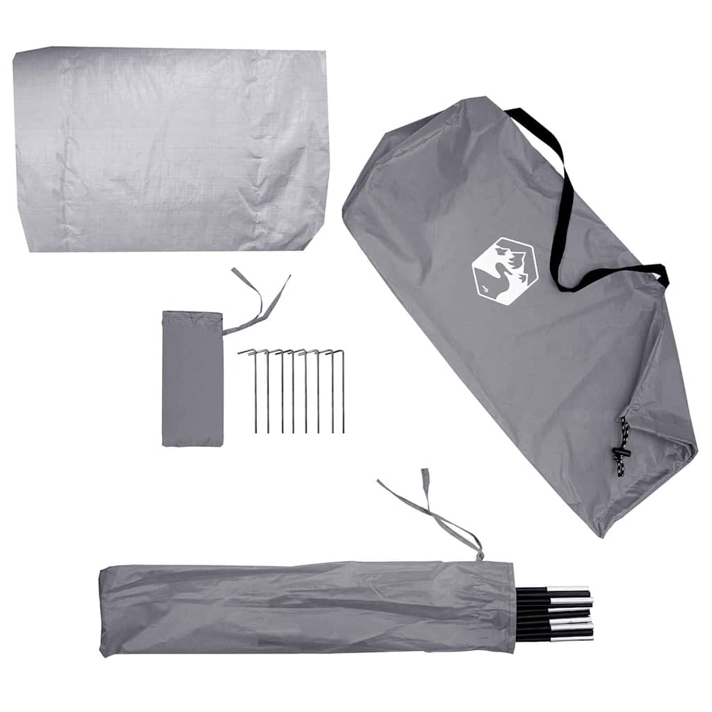 vidaXL Fahrradgarage mit Dach Grau und Orange 210 x 90 x 174 cm
