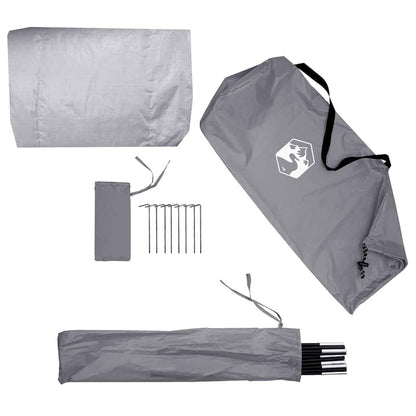 vidaXL Fahrradgarage mit Dach Grau und Orange 210 x 90 x 174 cm