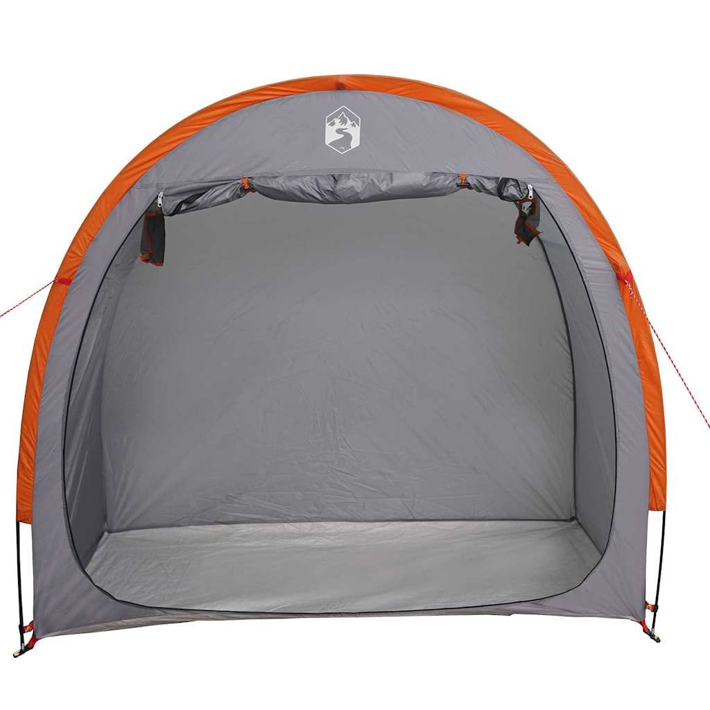 vidaXL Fahrradgarage mit Dach Grau und Orange 210 x 90 x 174 cm