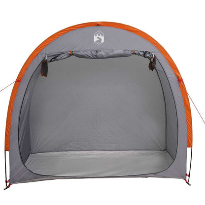vidaXL Fahrradgarage mit Dach Grau und Orange 210 x 90 x 174 cm
