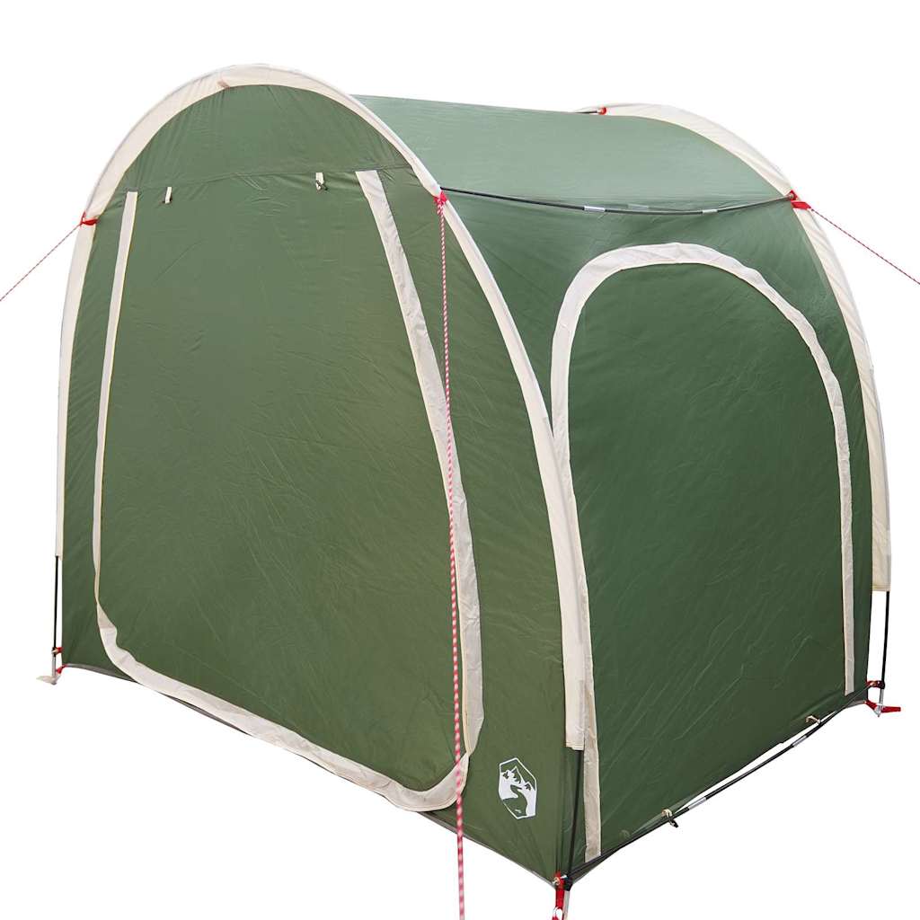 vidaXL Fahrradgarage mit Dach mit Speicher Grün 218 x 156 x 180 cm