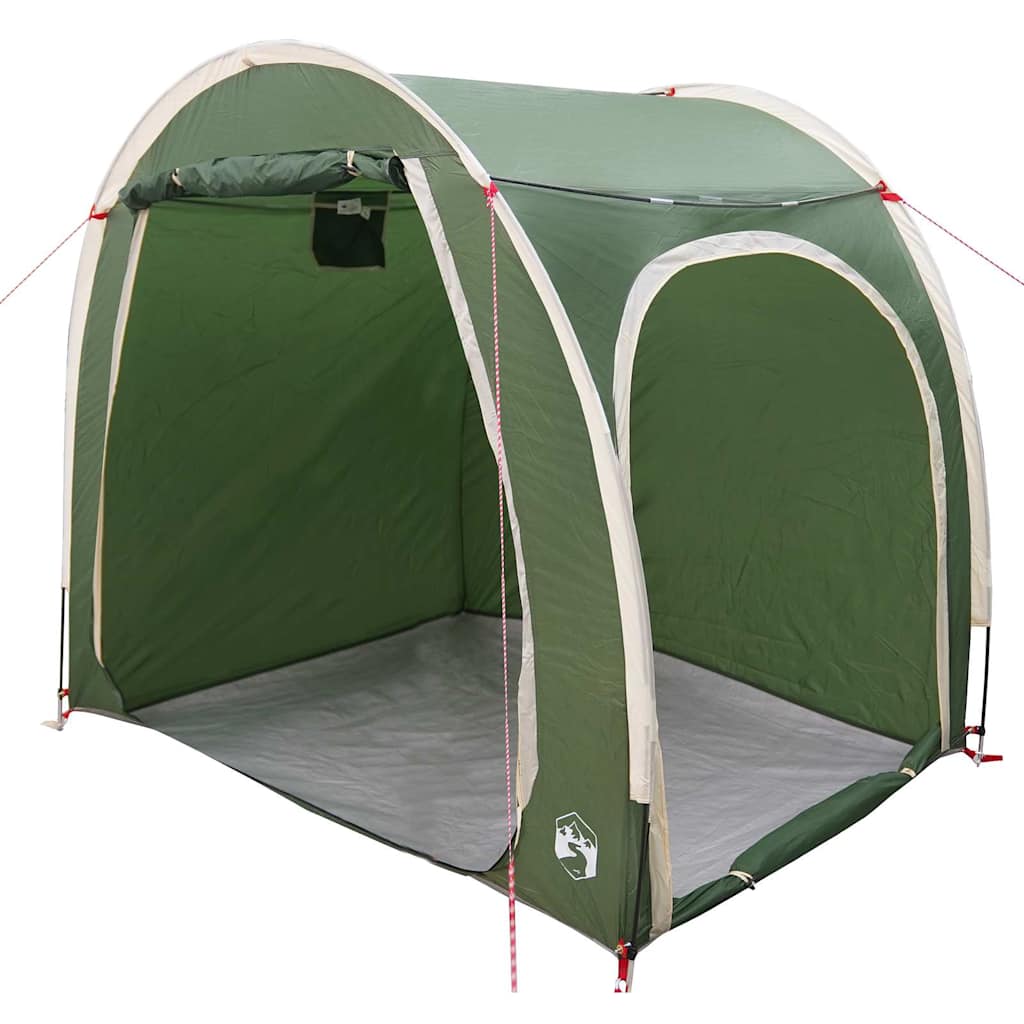 vidaXL Fahrradgarage mit Dach mit Speicher Grün 218 x 156 x 180 cm