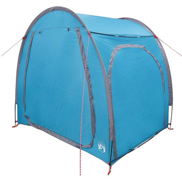 vidaXL Fahrradgarage mit Dach mit Speicher Blau 218 x 156 x 180 cm