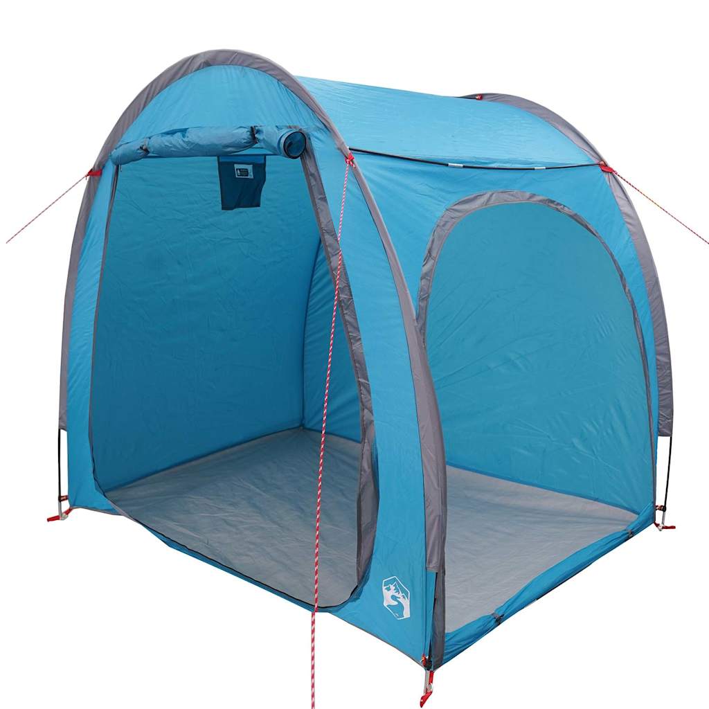 vidaXL Fahrradgarage mit Dach mit Speicher Blau 218 x 156 x 180 cm