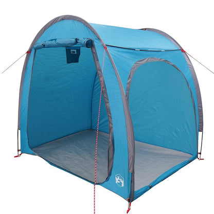 vidaXL Fahrradgarage mit Dach mit Speicher Blau 218 x 156 x 180 cm