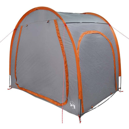 vidaXL Fahrradgarage mit Dach Grau und Orange 218 x 156 x 180 cm