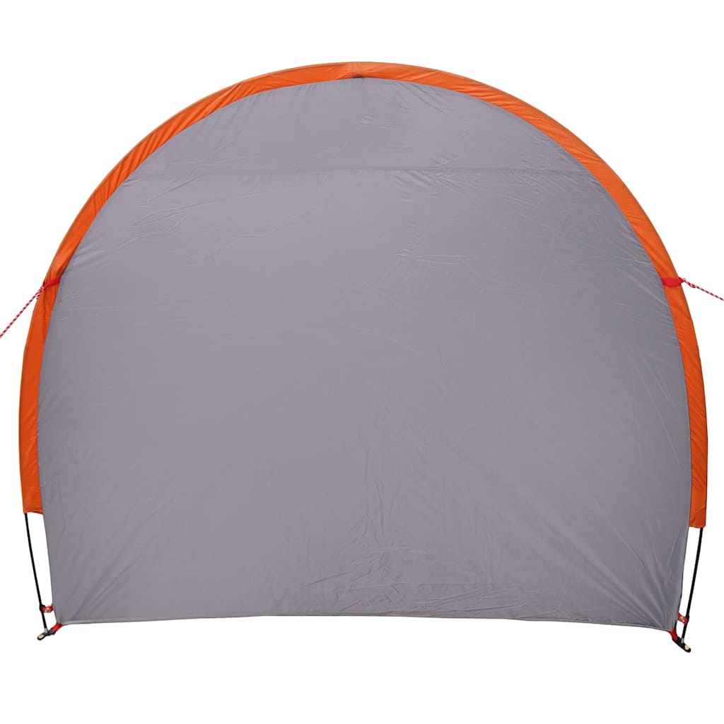 vidaXL Fahrradgarage mit Dach Grau und Orange 218 x 156 x 180 cm