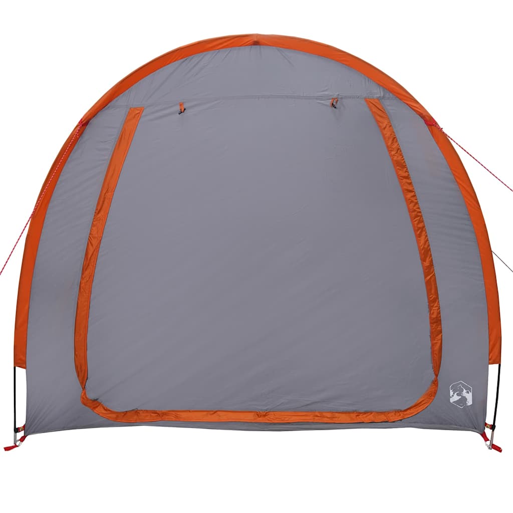 vidaXL Fahrradgarage mit Dach Grau und Orange 218 x 156 x 180 cm