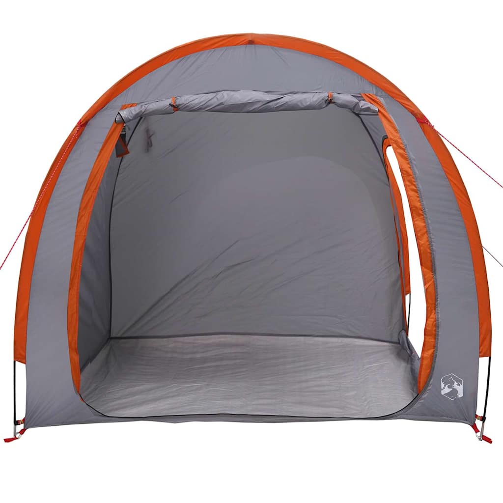 vidaXL Fahrradgarage mit Dach Grau und Orange 218 x 156 x 180 cm