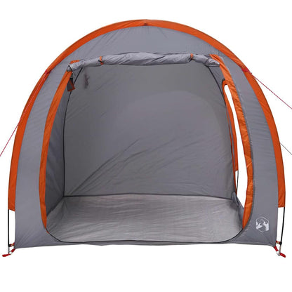 vidaXL Fahrradgarage mit Dach Grau und Orange 218 x 156 x 180 cm