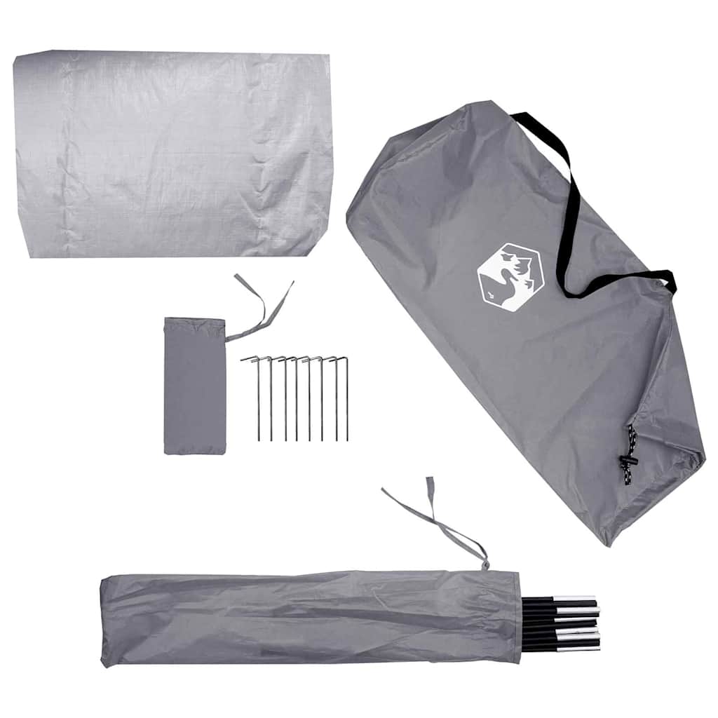 vidaXL Fahrradgarage mit Dach Grau und Orange 218 x 156 x 180 cm