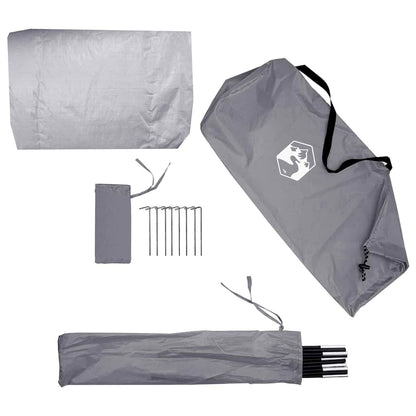 vidaXL Fahrradgarage mit Dach Grau und Orange 218 x 156 x 180 cm