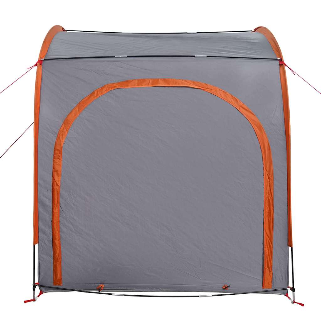 vidaXL Fahrradgarage mit Dach Grau und Orange 218 x 156 x 180 cm