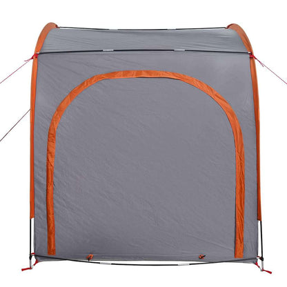 vidaXL Fahrradgarage mit Dach Grau und Orange 218 x 156 x 180 cm
