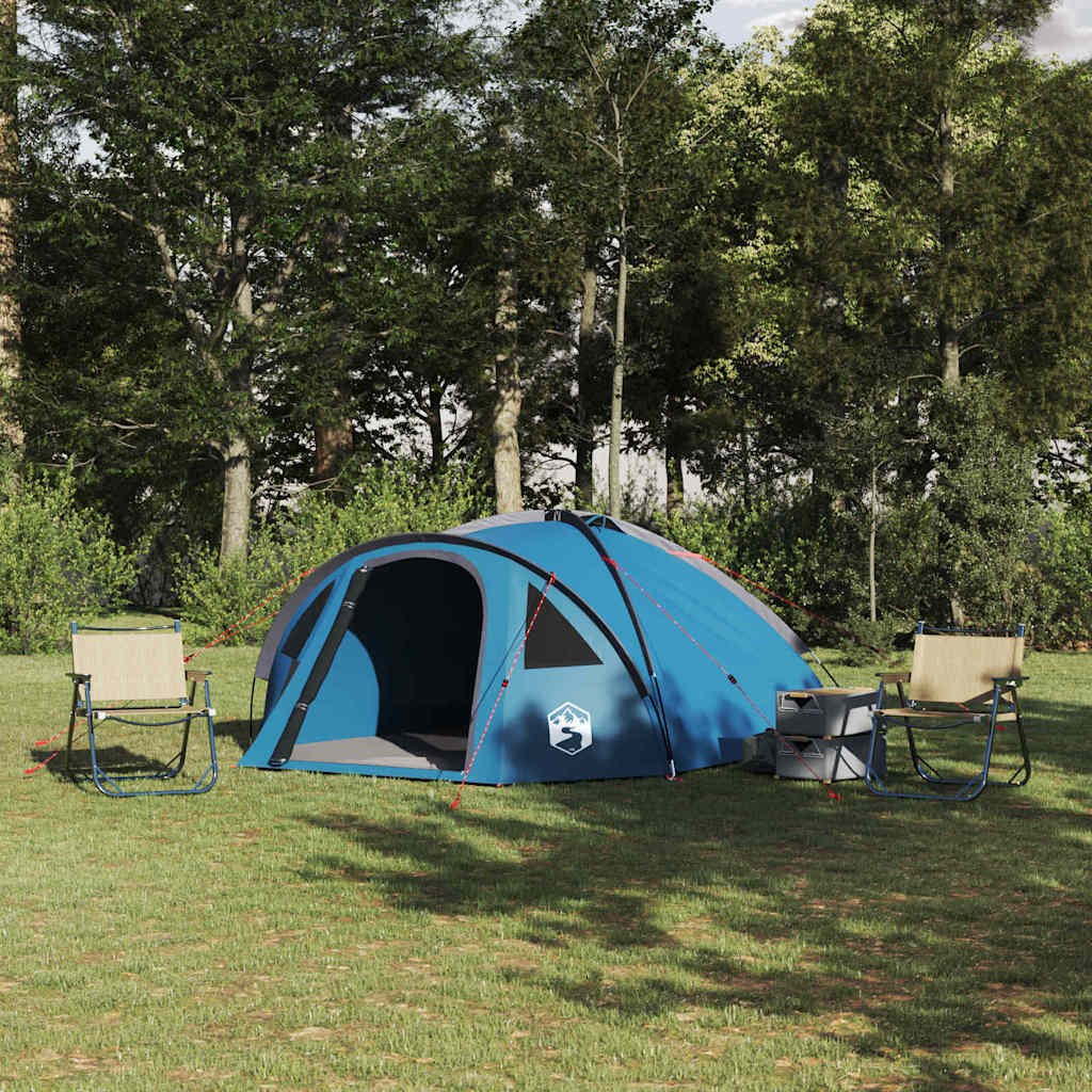 Campingzelt mit Dach Blau 308 x 268 x 130 cm Polyester