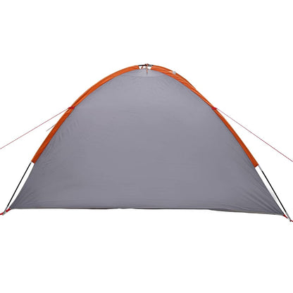 Campingzelt Grau und Orange 308 x 268 x 130 cm Polyester