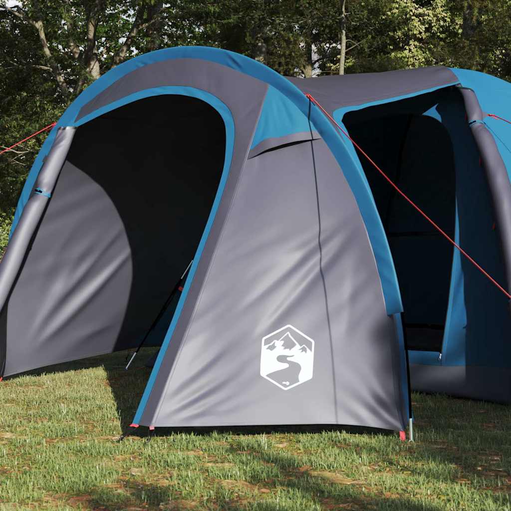 vidaXL Kuppelzelt Kuppel mit Dach mit Speicher Blau 384 x 254 x 170 cm