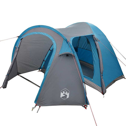 vidaXL Kuppelzelt Kuppel mit Dach mit Speicher Blau 384 x 254 x 170 cm