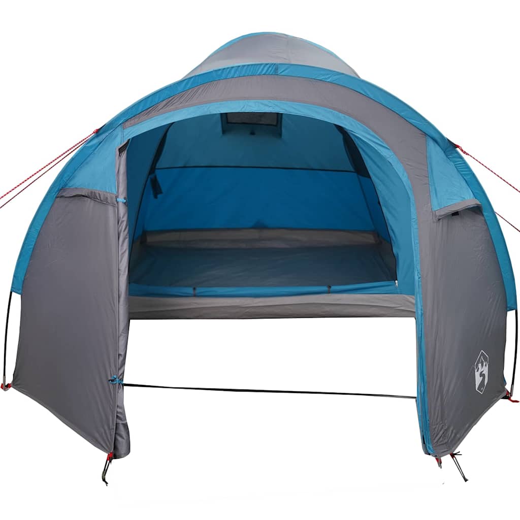 vidaXL Kuppelzelt Kuppel mit Dach mit Speicher Blau 384 x 254 x 170 cm