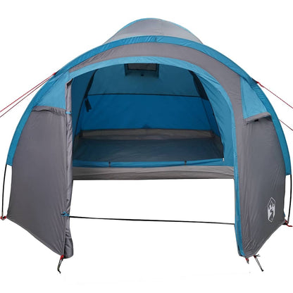 vidaXL Kuppelzelt Kuppel mit Dach mit Speicher Blau 384 x 254 x 170 cm