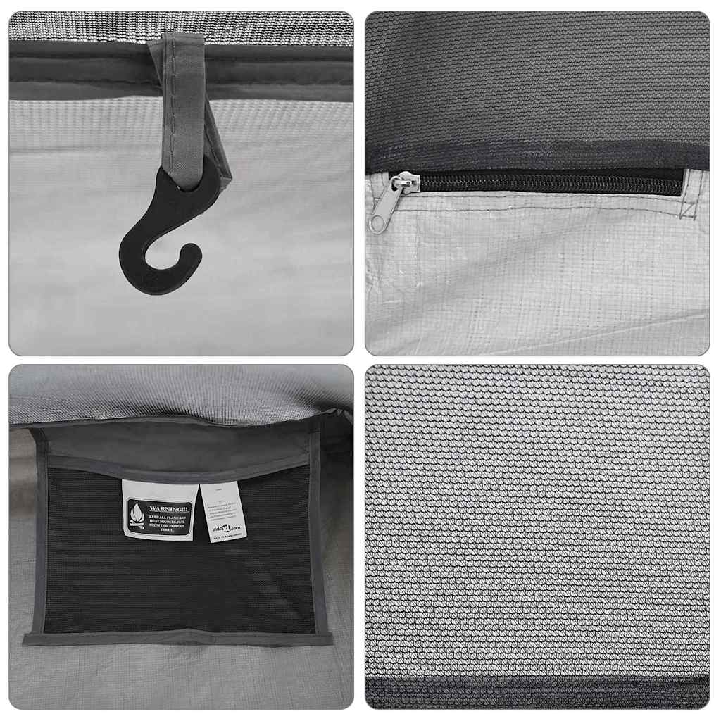 vidaXL Innenzelt Schwarz 220 x 128 x 110 cm Netz