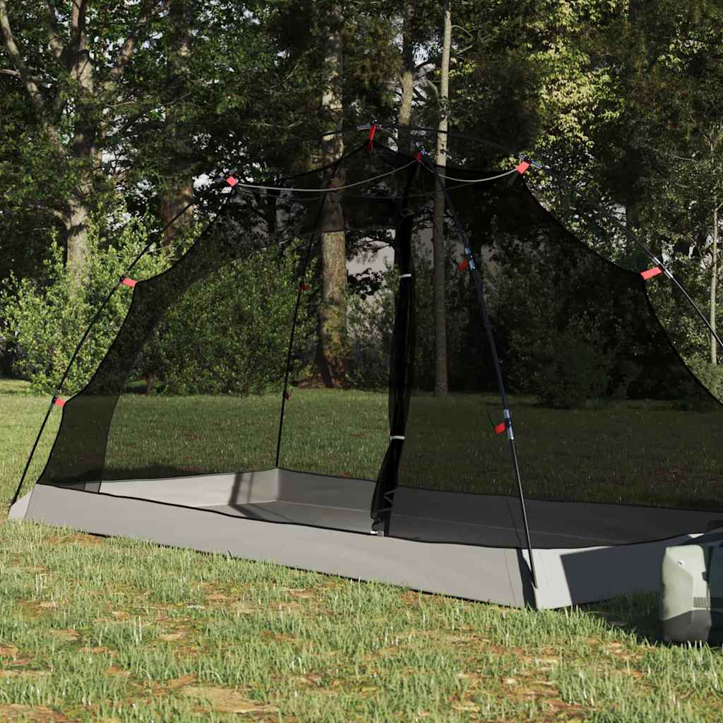 vidaXL Zelt mit Dach mit Speicher Grau und Schwarz 236 x 150 x 136 cm