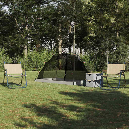 vidaXL Zelt mit Dach mit Speicher Grau und Schwarz 236 x 150 x 136 cm