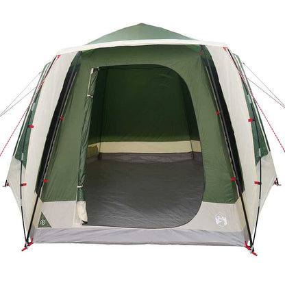 vidaXL Campingzelt Hütte mit Dach Grün 420 x 420 x 227 cm Polyester