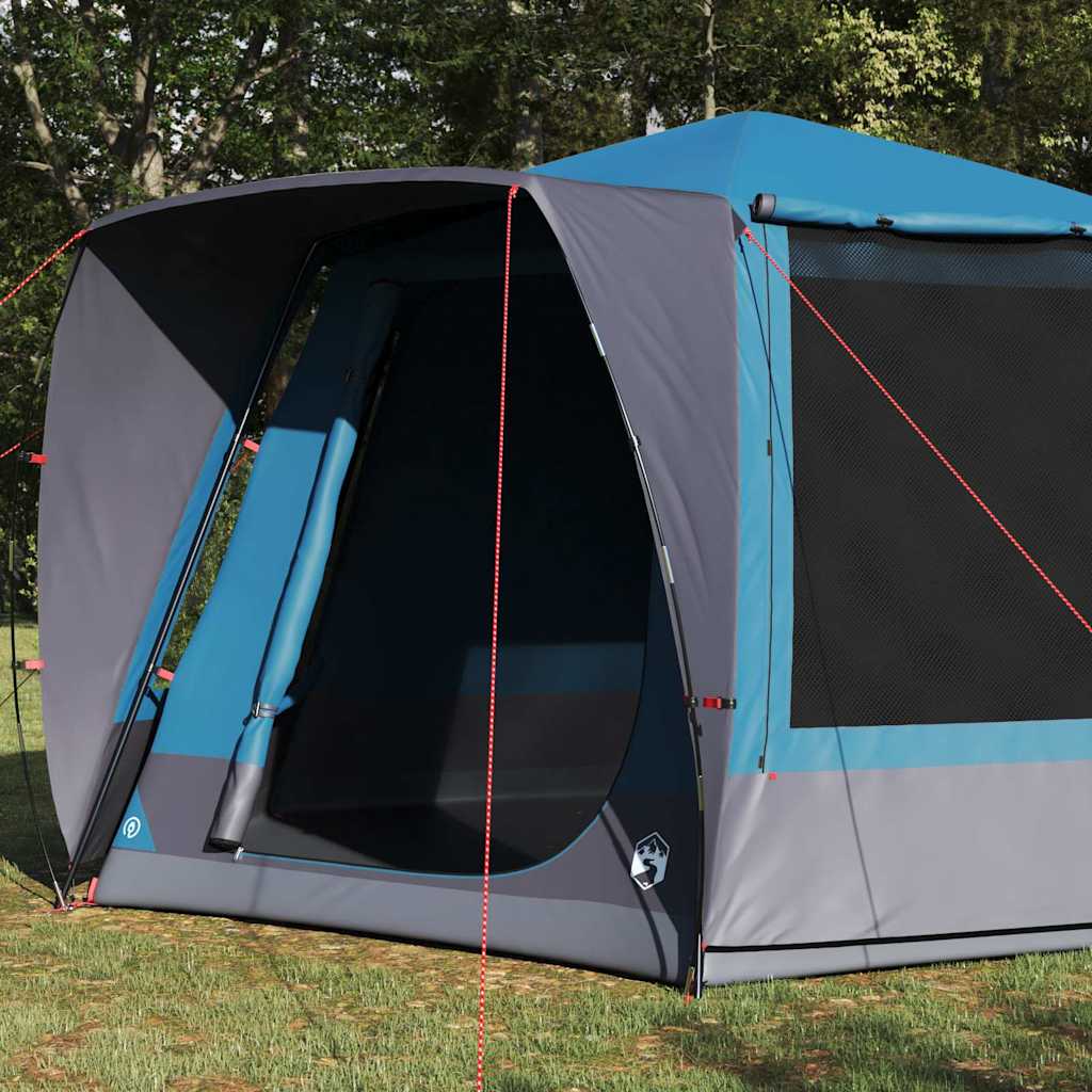 vidaXL Campingzelt Hütte mit Dach Blau 420 x 420 x 227 cm Polyester
