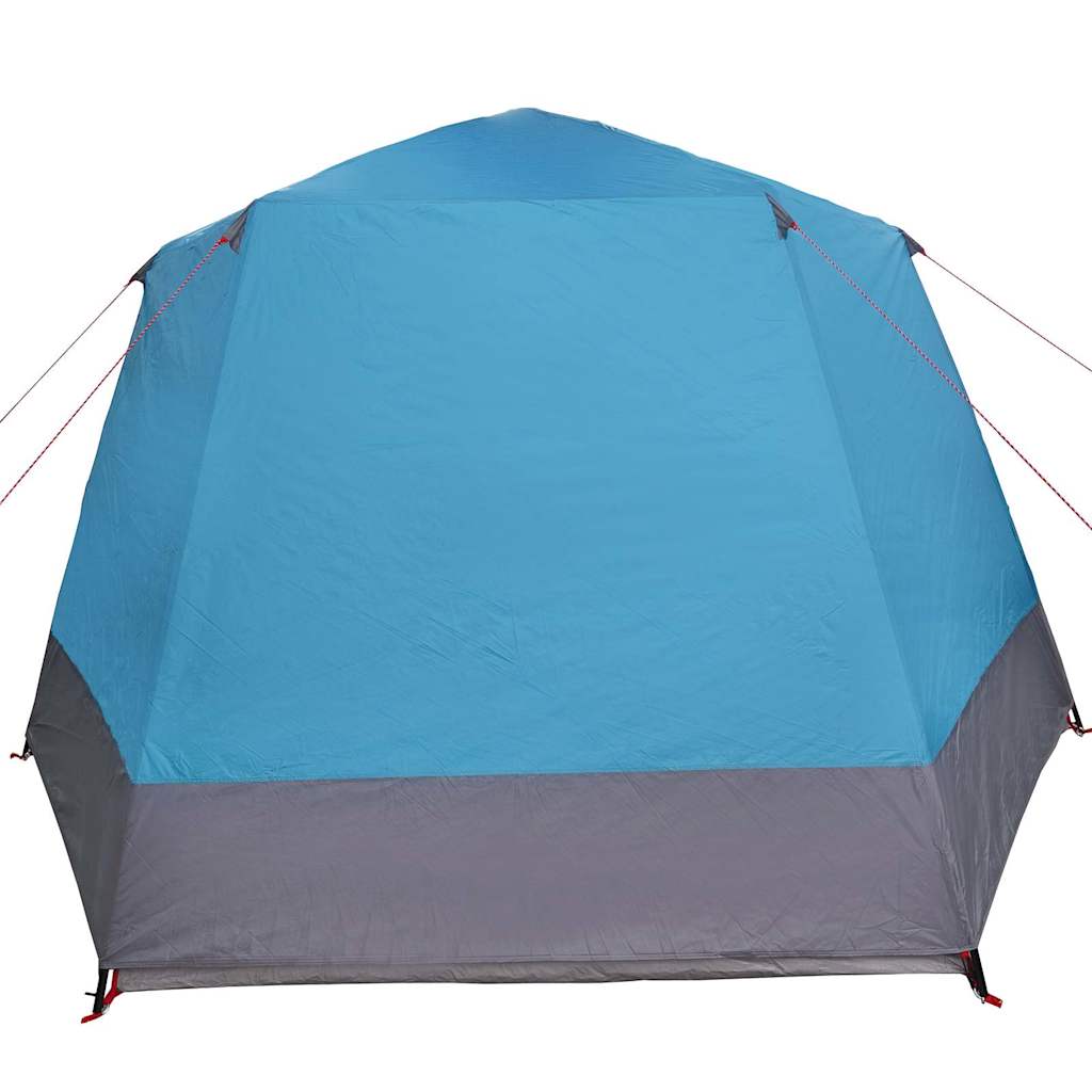 vidaXL Campingzelt Hütte mit Dach Blau 420 x 420 x 227 cm Polyester