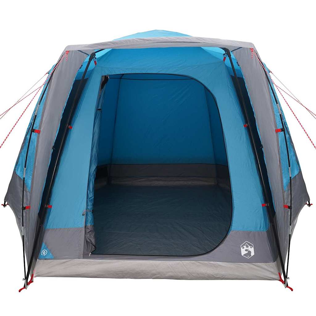 vidaXL Campingzelt Hütte mit Dach Blau 420 x 420 x 227 cm Polyester