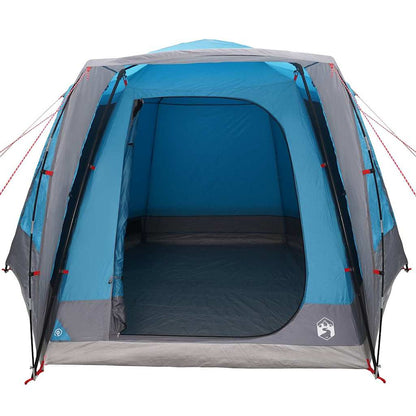 vidaXL Campingzelt Hütte mit Dach Blau 420 x 420 x 227 cm Polyester
