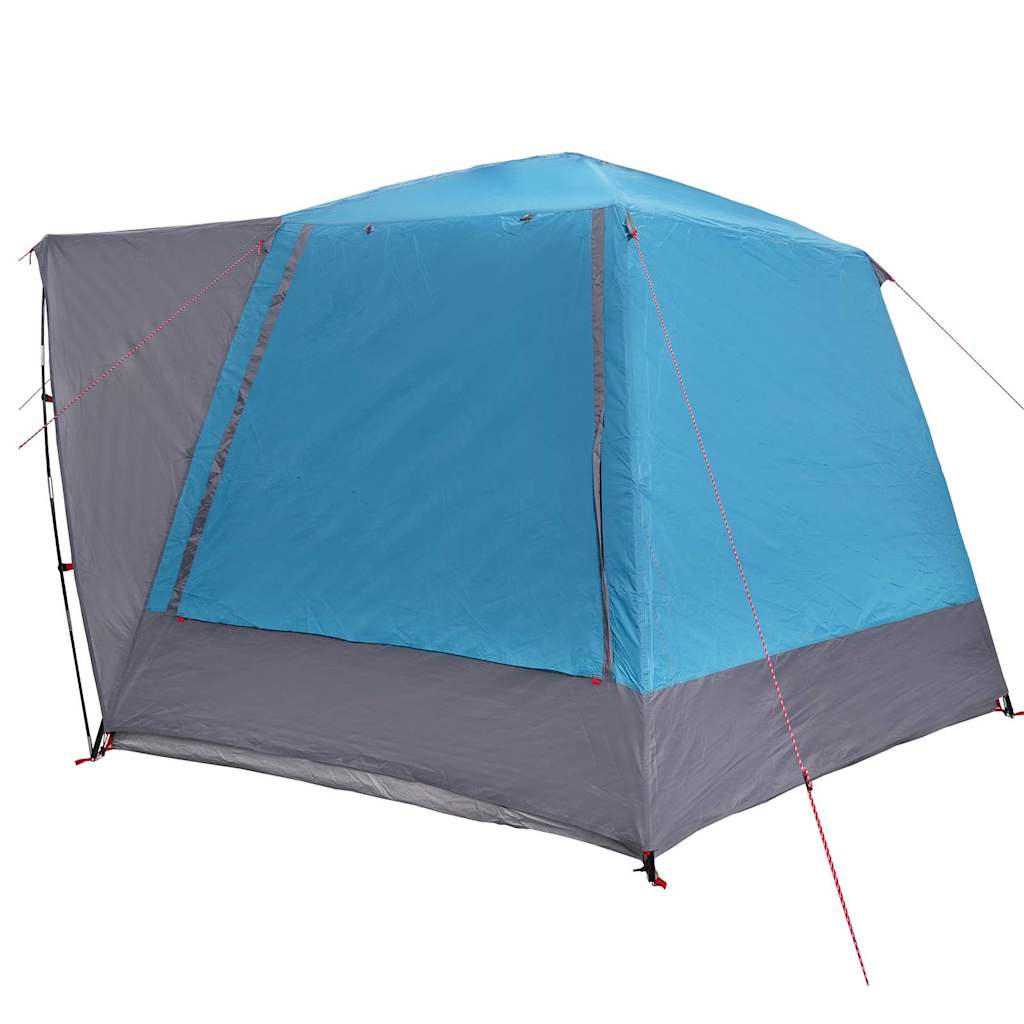 vidaXL Campingzelt Hütte mit Dach Blau 420 x 420 x 227 cm Polyester