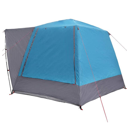 vidaXL Campingzelt Hütte mit Dach Blau 420 x 420 x 227 cm Polyester