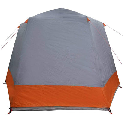 vidaXL Campingzelt Hütte Grau und Orange 420 x 420 x 227 cm Polyester
