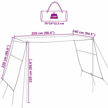 Wasserfester Tarp mit Dach