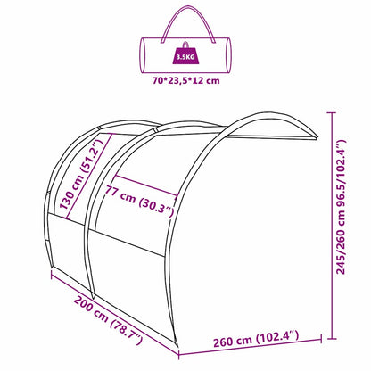 vidaXL Bâche de tonnelle imperméable avec toit